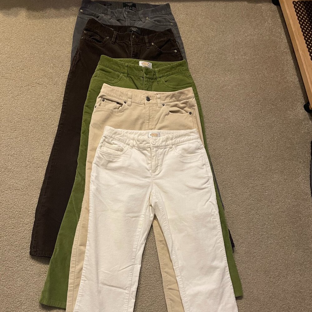 Lot of 5 pairs of Talbots Women's Corduroys, Sizes 2, 4 & 4P
